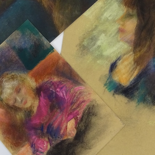 1066 - Jean Roach, folder of pastel portraits (7)