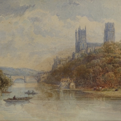 1077 - Henry Earp Snr, watercolour, Durham Cathedral, signed, 14