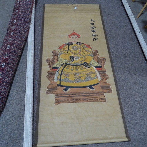 1081 - A Chinese scroll painting, width 40