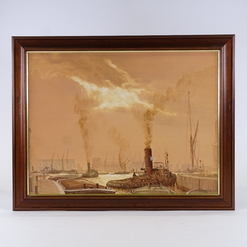 1089 - John Chapman, oil on board, shipping off the Isle of Sheppey, 18