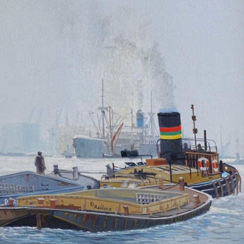 1090 - John Chapman, oil on board, shipping off the Isle of Sheppey, 18