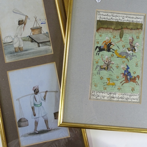 1096 - A group of Indian/Mughal paintings, framed (6)