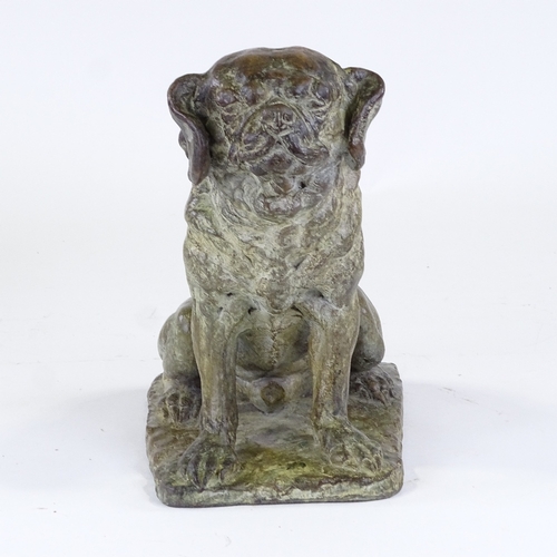 1102 - Barbara Tribe (1913 - 2000), patinated bronze sculpture, seated dog, no. 1 from an edition of 12, si... 