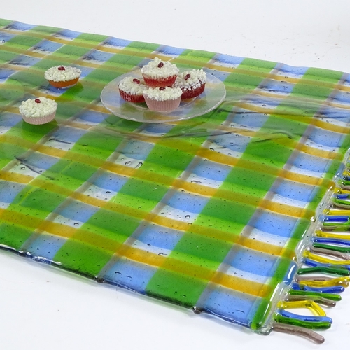 1104 - Dot Hill, Studio glass sculpture, picnic blanket and picnic, 36