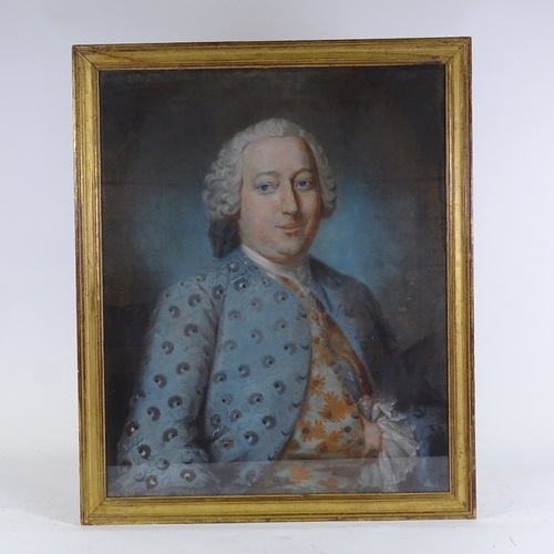 1111 - Early 19th century coloured pastels, portrait of a man, unsigned, 26