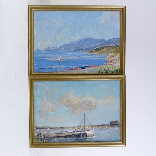 1141 - Lord Holroyd Pearce (1901 - 1990), 2 oils on board, lake scenes, 10