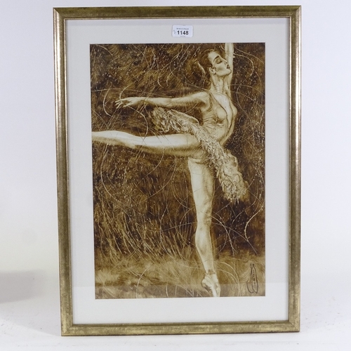 1148 - Gagik Manoukian, oil on board, ballet dancer, 25