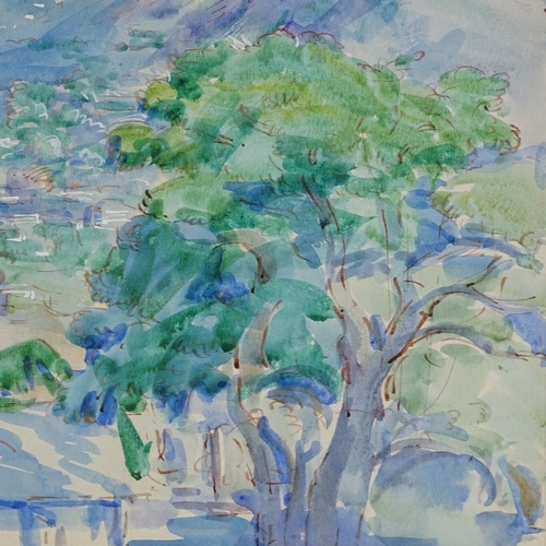 1165 - Anne Harcourt (1917 - 1985), watercolour, Blue Mountains, 15