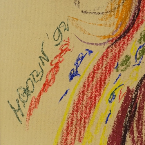 1166 - H Gobin, coloured pastels, portrait, signed, 25