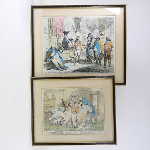 1170 - A group of political caricature prints, framed (7)