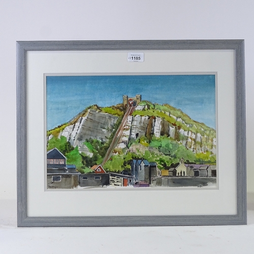 1185 - West, watercolour, Hastings funicular railway, 11