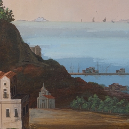 1196 - 19th century Italian School, view across the Bay of Naples, unsigned, 17