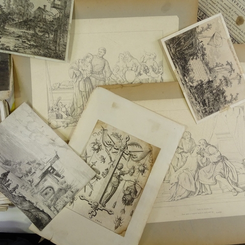 1202 - A folder of 17th century and later drawings and prints