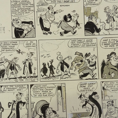 1203 - Frank Minnitt, group of original cartoon drawings featuring Billy Bunter for Knockout magazine