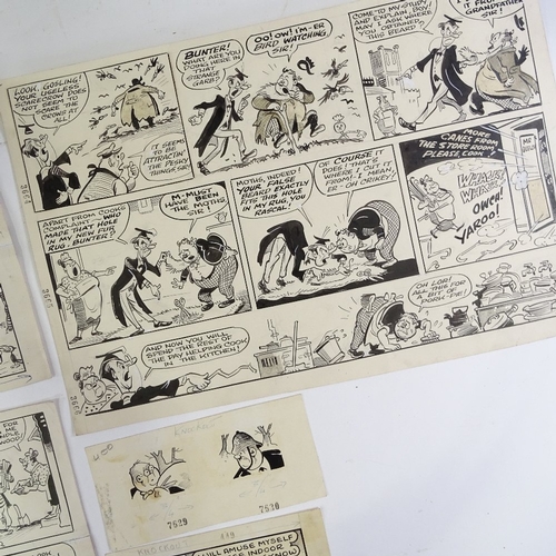 1203 - Frank Minnitt, group of original cartoon drawings featuring Billy Bunter for Knockout magazine