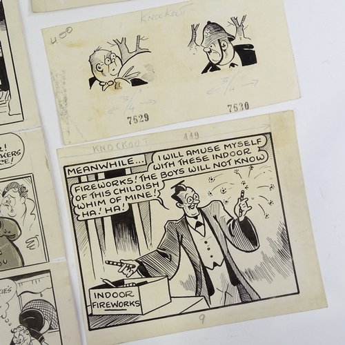 1203 - Frank Minnitt, group of original cartoon drawings featuring Billy Bunter for Knockout magazine