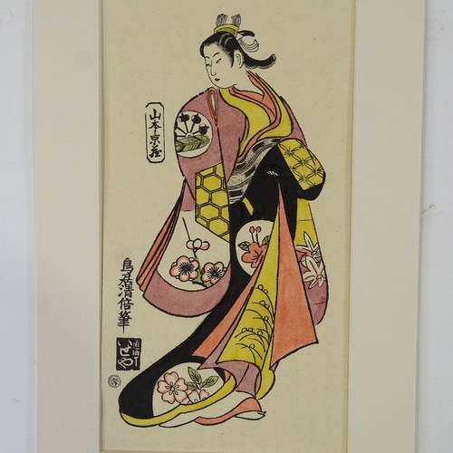 1207 - Hashiguchi Goyo, woodblock print, courtesan, 12