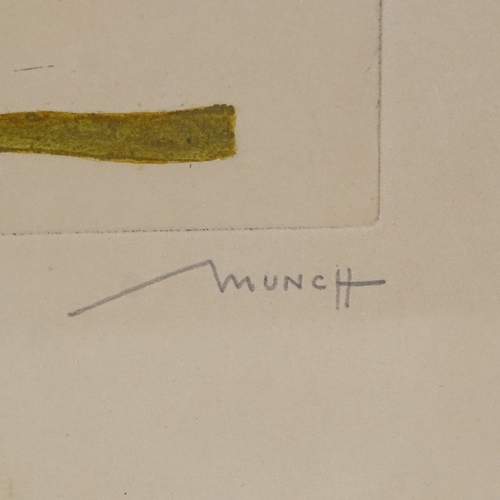 1241 - Bernard Munch (born 1921), coloured etching, Vers Un Nouveau Rivage, no. 15/60, signed in pencil, pl... 