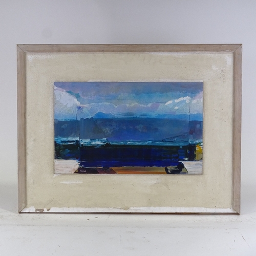 1243 - Larry Wakefield (1925 - 1997), oil on board, seascape, signed, 12