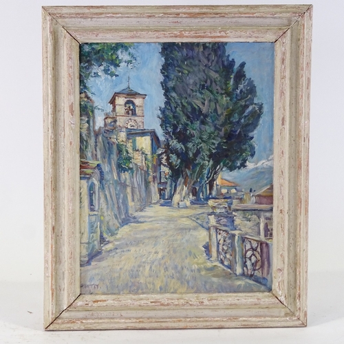 1275 - Nancy Huntly (1890 - 1963), oil on board, French village, signed, 18