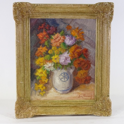 1276 - Oscar Wesemael (born 1893), oil on board, still life, signed, 20