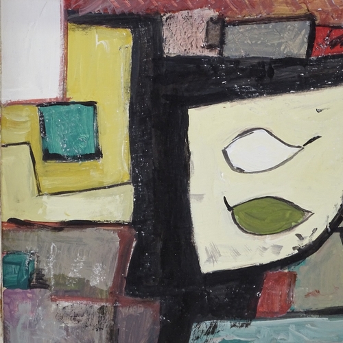 1278 - Acrylic on board, modernist still life, unsigned, 10