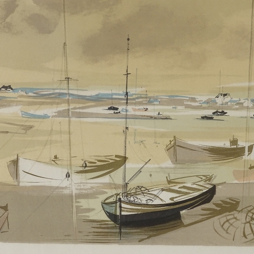 1299 - Claude Casati, limited edition colour print, beached boats, signed in pencil, no. 15/275, Certificat... 