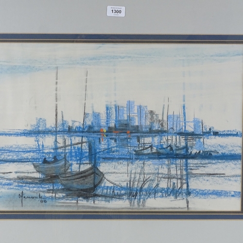 1300 - Manouk Baghdjian (1925 - 2018), pastels, sailing boats, signed and dated '88, 14