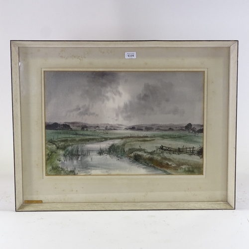 1301 - Thomas Liverton (1907 - 1973), watercolour, September evening, signed, 14