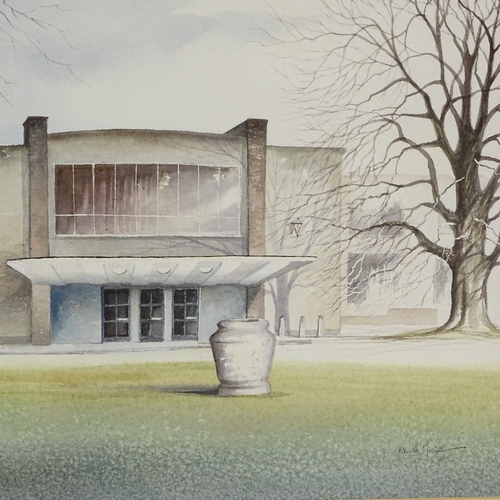 1302 - Kenneth Moore MBE, watercolour, architectural, signed and dated '87, 10