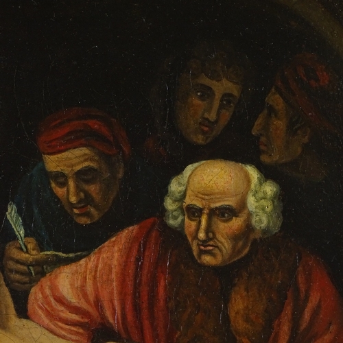 1317 - 19th century Continental School, oil on canvas, the tax gatherer, unsigned, 16