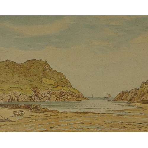 1322 - William Warden, watercolour, coastal scene, signed and dated 1949, 10