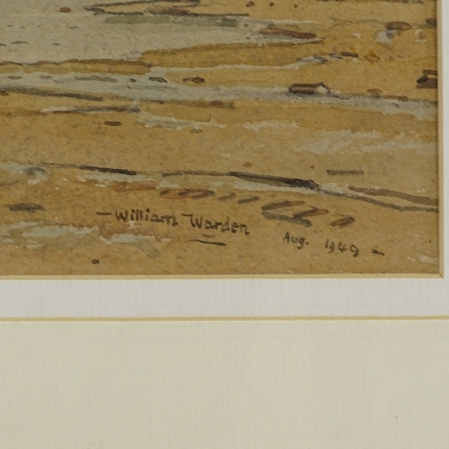 1322 - William Warden, watercolour, coastal scene, signed and dated 1949, 10