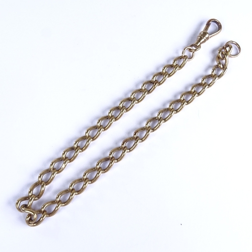 658 - A 9ct gold curb link chain bracelet, with 9ct dog clip, bracelet length 24cm, 15.4g