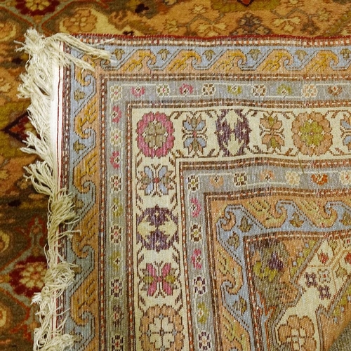 460 - A handmade Persian geometric design wool rug