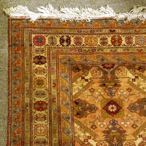 460 - A handmade Persian geometric design wool rug