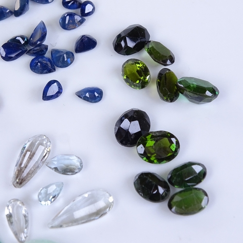 806 - A large quantity of various jewellers loose gemstones, including sapphire ruby, tourmaline, jade, zi... 