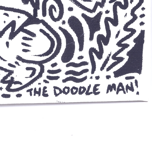 1334 - Mr Doodle (1994), Acrylic on Canvas, Jungle Book, signed The Doodle Man, 46cm x 35cm. ARR