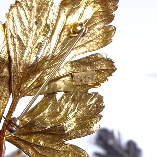 829 - Various Scandinavian silver jewellery, including sea urchin pendant neck torque, and gilt leaf brooc... 