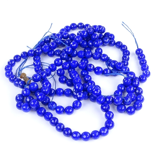 844 - 4 strands of faceted sapphire? beads, for repair, bead diameter 8mm, 130g