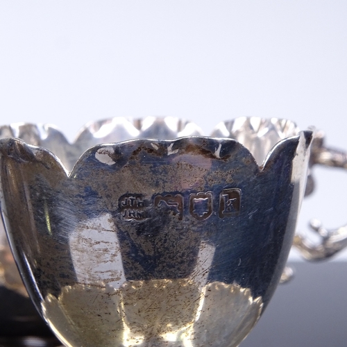 939 - Various silver, including 2-handled sugar bowl, Continental cream jug and egg cup, sugar bowl diamet... 