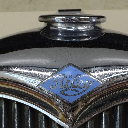 64 - A Vintage chrome Riley RMF/RMB Classic car radiator grille, width 42cm, height 70cm