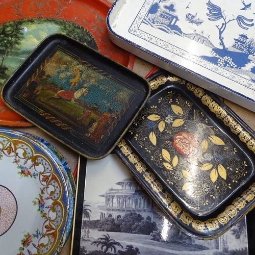 119 - Various kitchenalia, including Berndes casserole dish, tea trays etc