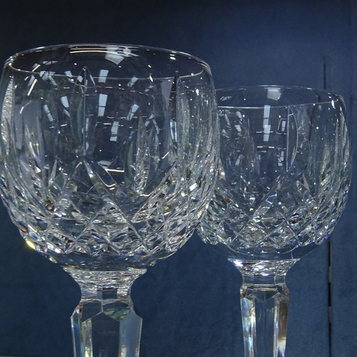 157 - A set of 6 cut-glass Waterford Crystal Lismore pattern hock glasses, height 19cm