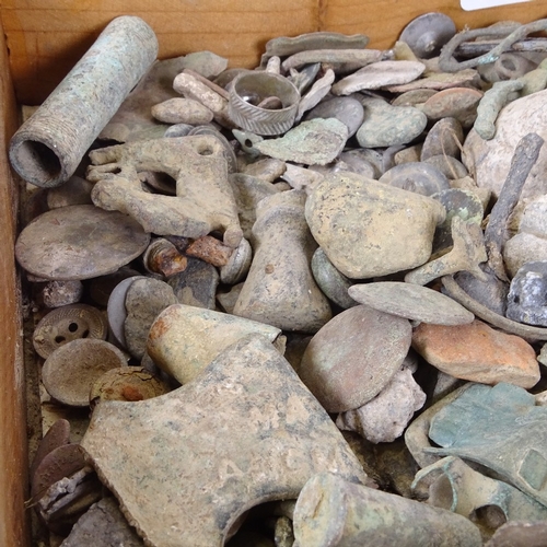 174 - A quantity of various Antique and Ancient items and fragments, including buckles etc