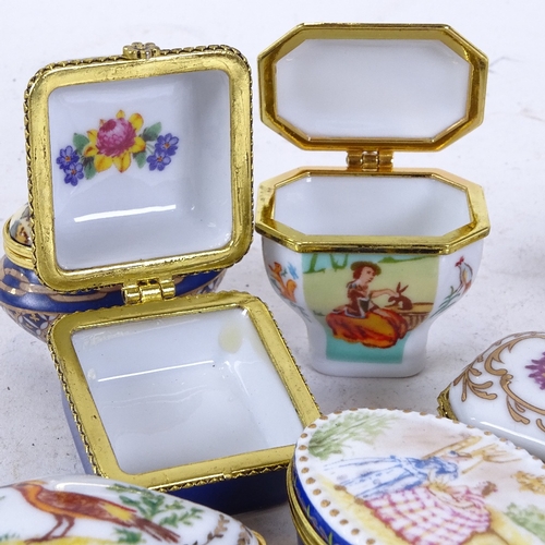 191 - A collection of Del Prado porcelain trinket boxes