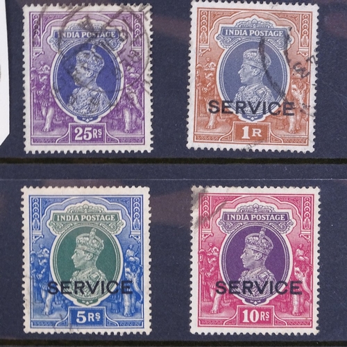 196 - INDIA - a selection of used 16 Victorian to George VI high values, including 1895 2R to 5R, 1911 to ... 