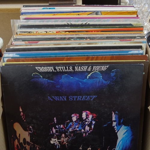 262 - Various vinyl LPs and records, including Robin Trower, Mike Oldfield, Mother Focus etc