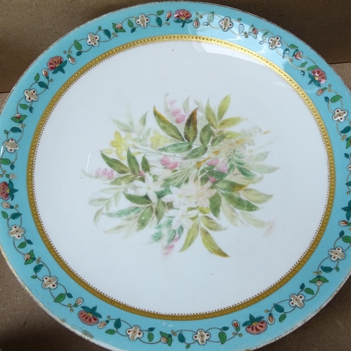 266 - Various ceramics, including Majolica plates, Worcester plates and stand, Pierre Deux plates etc