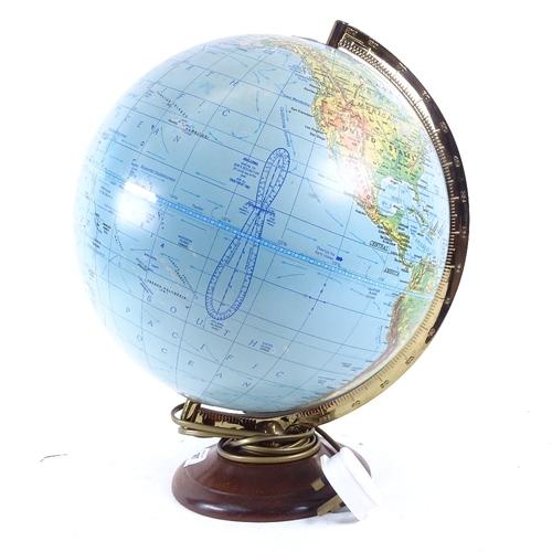 287 - A 30cm Physical Political illuminating globe, by the George F Cram Company